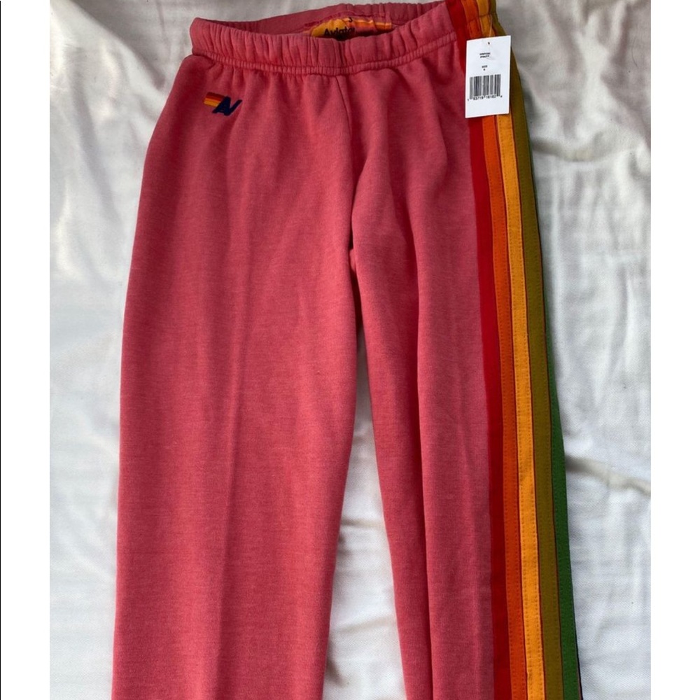 pink aviator nation sweatpants